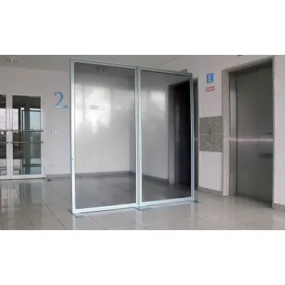 Stabile Trennwand "Vector" mit Plexiglas oder PVC