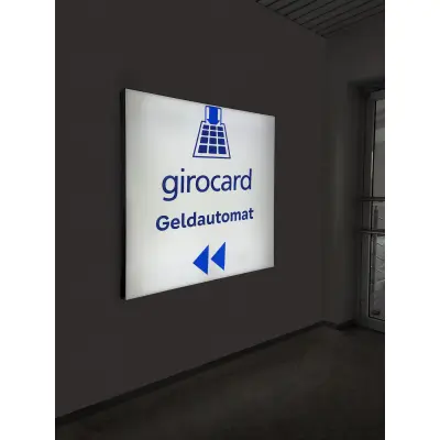 "LED Wandrahmen 75mm" inkl. Druck