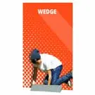 Plattenhalter "New Wedge"  - Plattenhalter New Wedge mit einer Platte, die etwas breiter ist als er selbst. (Plattenhaltersysteme) 