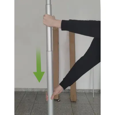 die Stange muss anschließend gerade gemacht werden (Wind Dancer )
