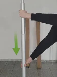 die Stange muss anschließend gerade gemacht werden (Wind Dancer )